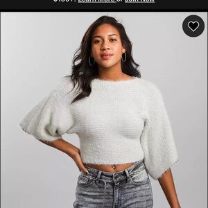 Buckle Knit Cropped Sweater NEVER WORN NWOT